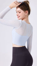 [FINAL SALE] TwinStripe Long Sleeve Crop