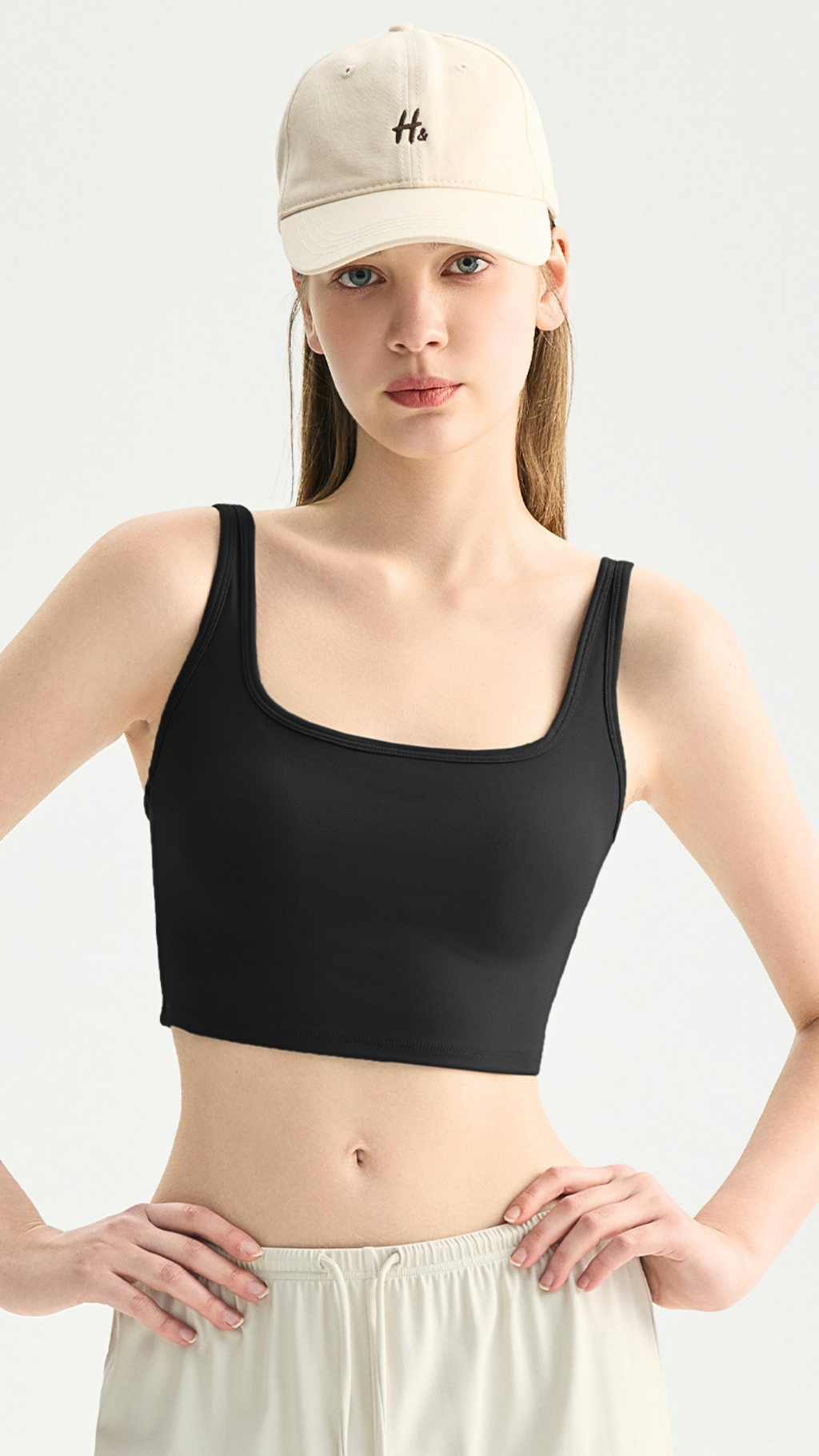 Double Strap Square Neck Sports Bra