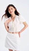 [FINAL SALE] Celestial Lace Ribbon Top