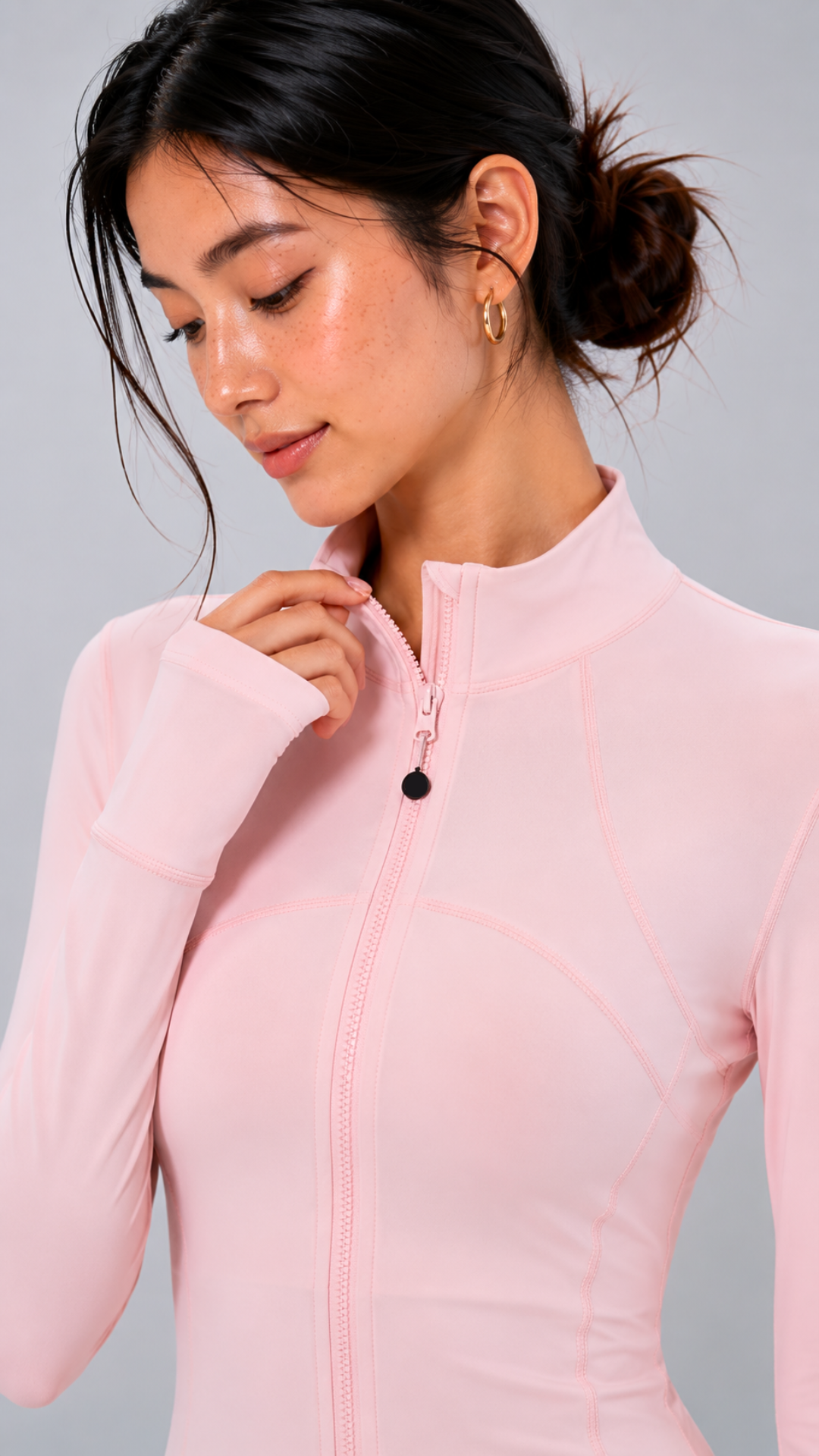 High Neck Zip-Up Jacket