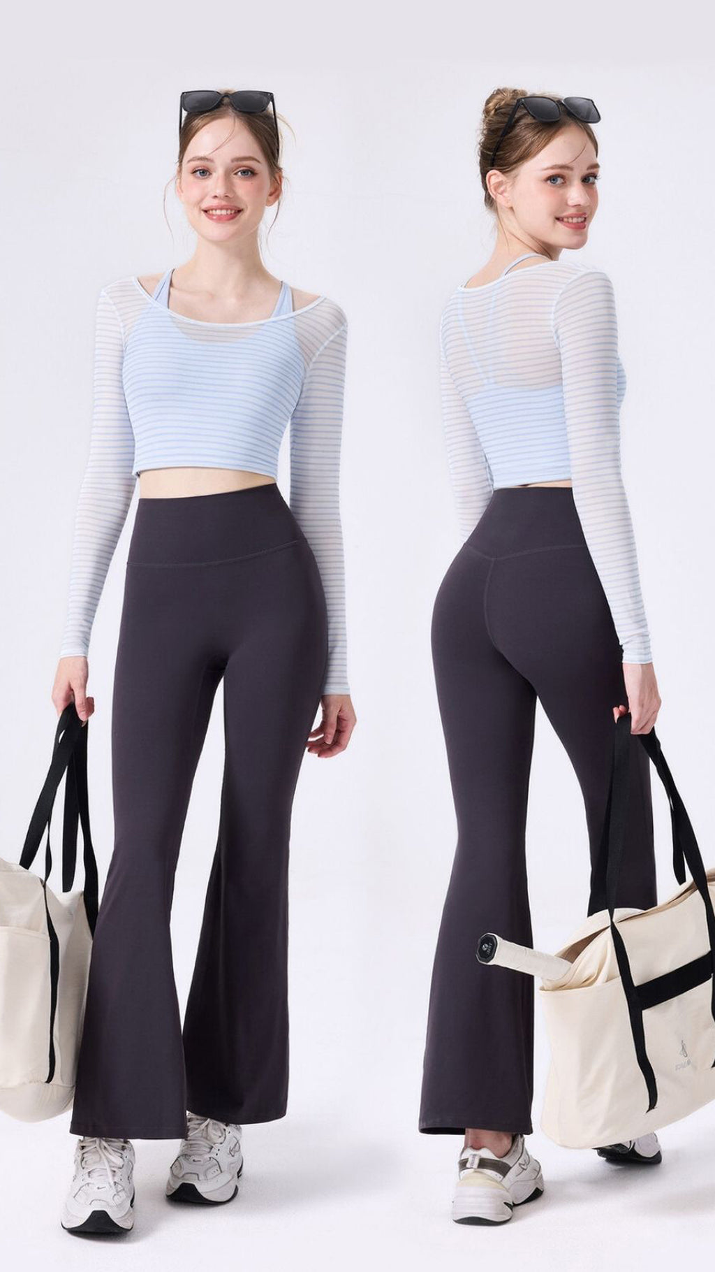 [FINAL SALE] TwinStripe Long Sleeve Crop