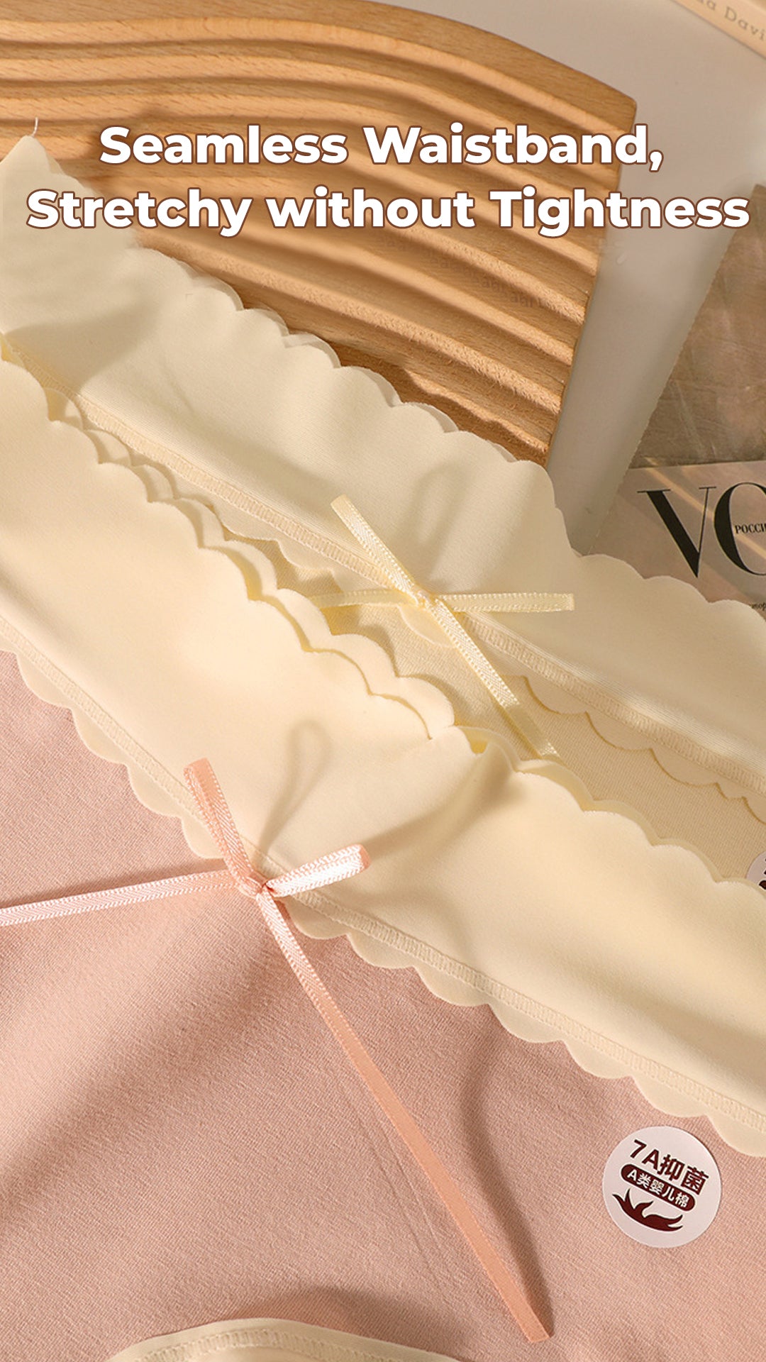 Sweet Serenity Ribbon Medium High Waist Panties (6 for RM39.90)