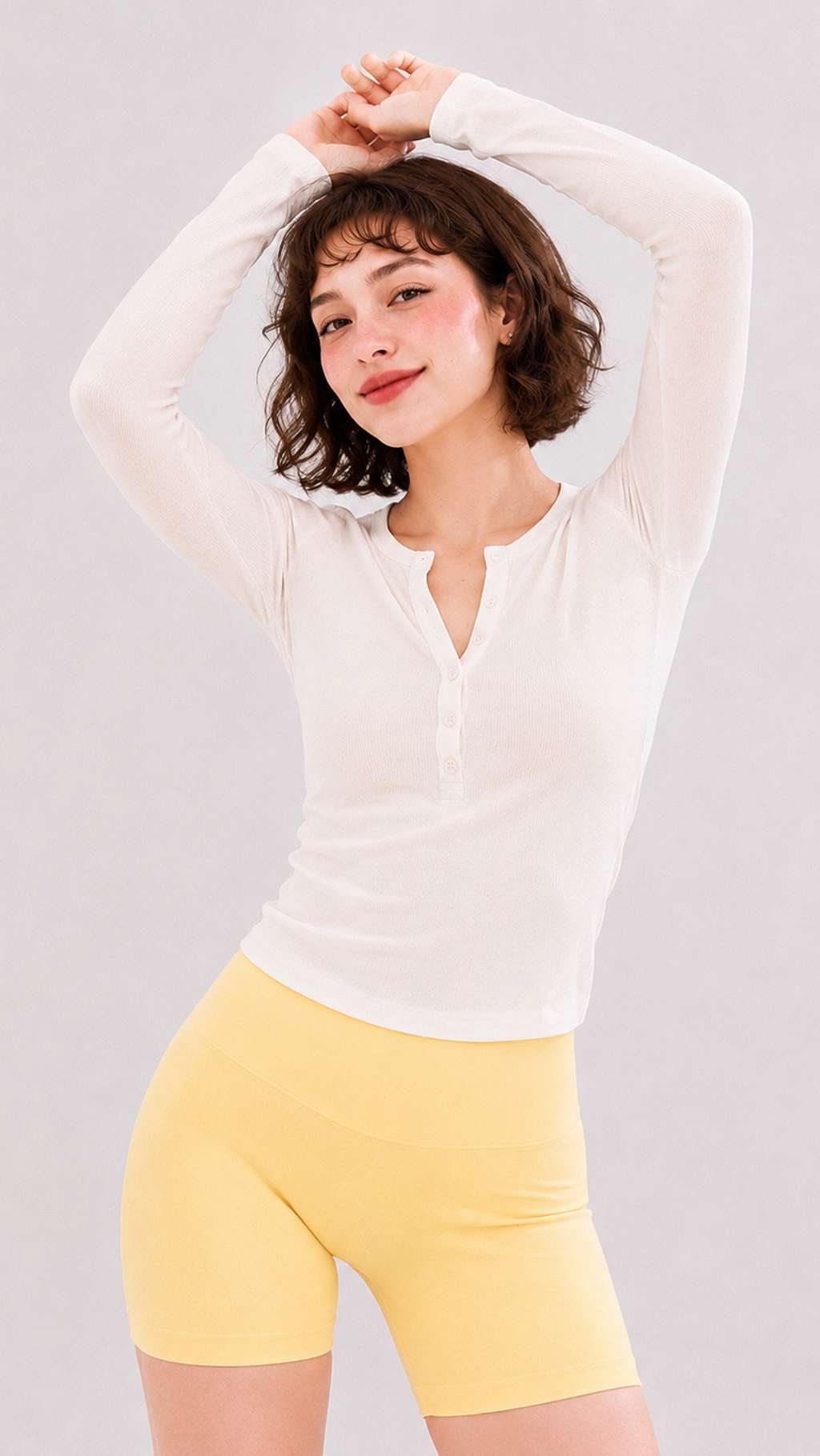 Soft Button Long Sleeve Top