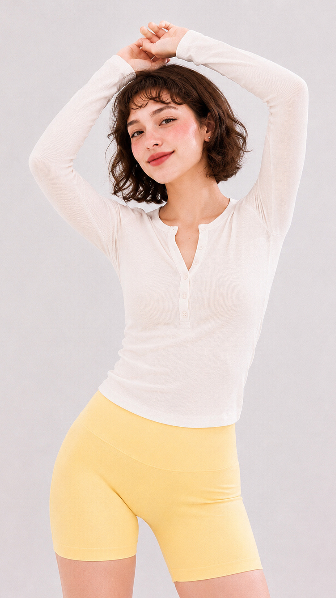 Soft Button Long Sleeve Top